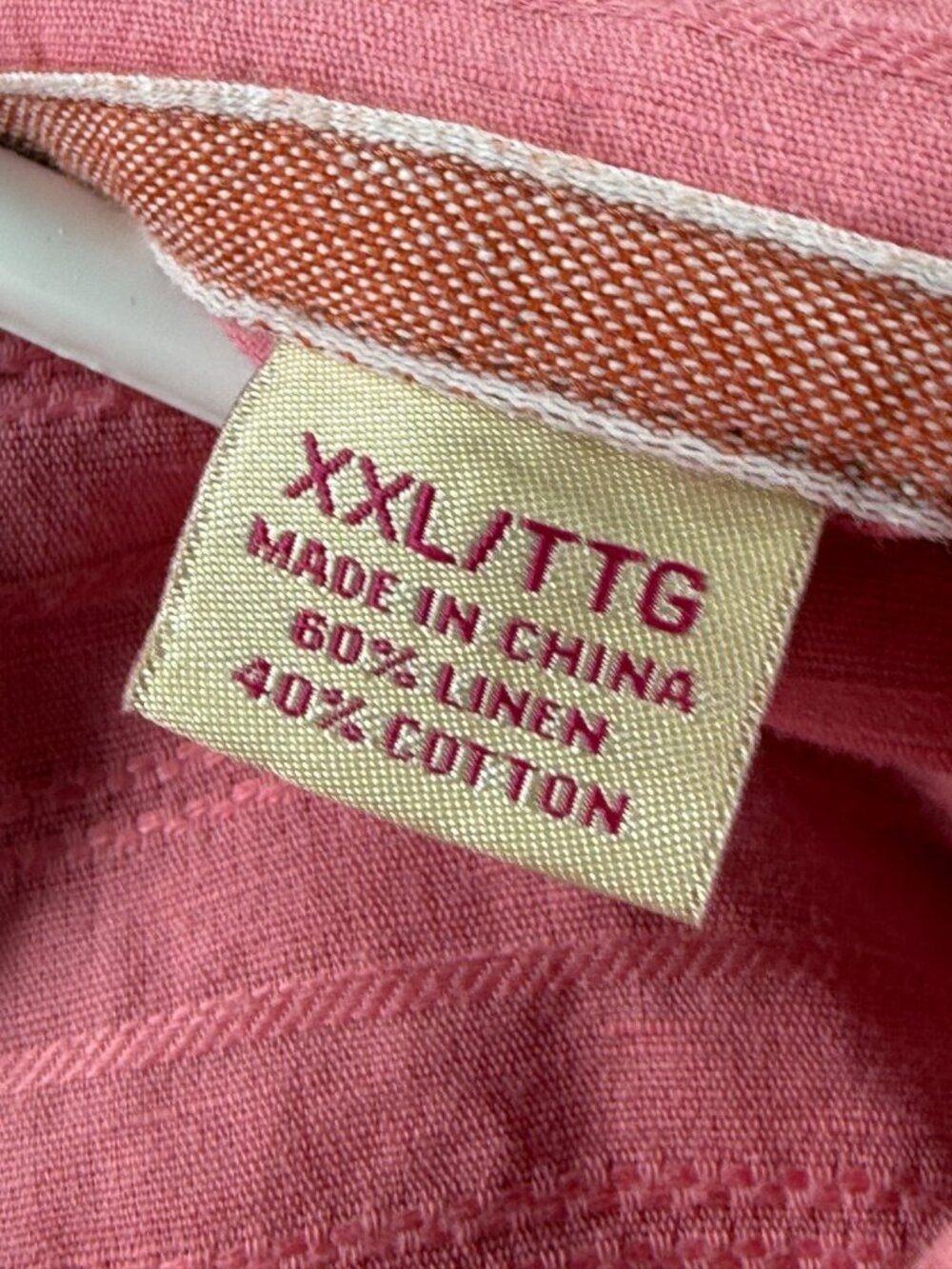 Tommy Bahama 2XL Striped Linen Cotton Pink Beach Shirt Button Up Casual Mens - Picture 12 of 14